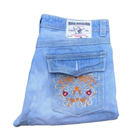 Vintage True Religion Jeans Size 36 STRAIGHT Blue - Picture 1 of 11